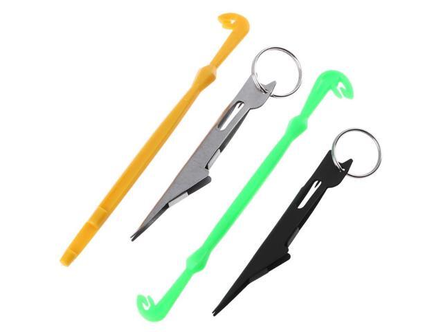 Fishing Plastic hook Hand tools Green Yellow Loop Tyer Remover Knot Quick tie