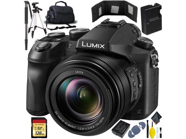 heilig Spreek uit Voorbijganger Panasonic Lumix DMC-FZ2500 Camera - Battery(2) - Charger - 128GB -  Tri+Monopod + - Newegg.com