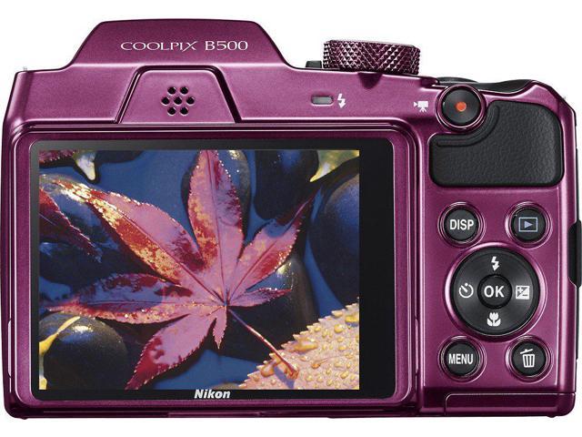 Nikon COOLPIX B500 Digital Camera (Plum) 16MP 40x Optical Zoom