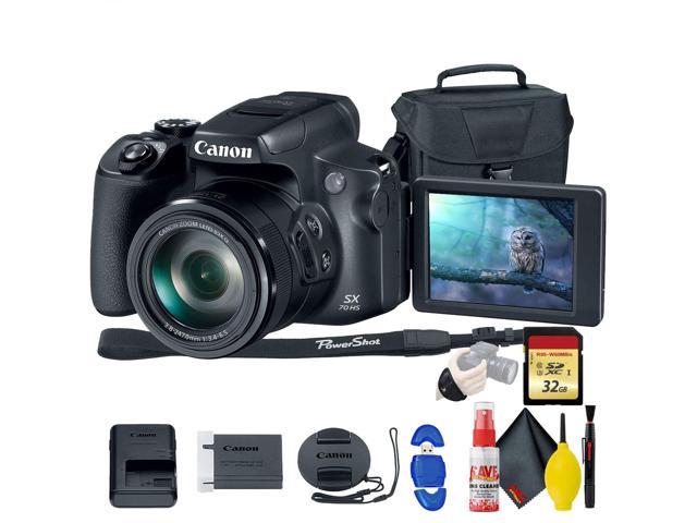 kooi kampioen Motivatie Canon PowerShot SX70 HS Digital Camera - With 32GB Memory Card, Bag,  Cleaning Kit, and More - Newegg.com