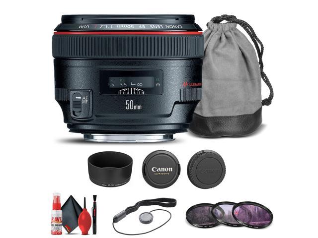 Canon EF 50mm f/1.2L USM Lens (1257B002) + Filter Kit + Cap Keeper