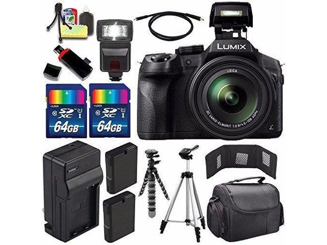 Voorzien Monnik Seminarie Panasonic Lumix DMC-FZ300 Digital Camera + Extra battery + Charger + 64GB  Bundle 14 - Newegg.com