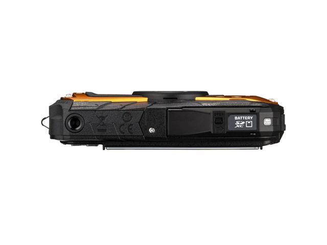 Ricoh WG-80 Waterproof Digital Camera (Orange) with Accessories