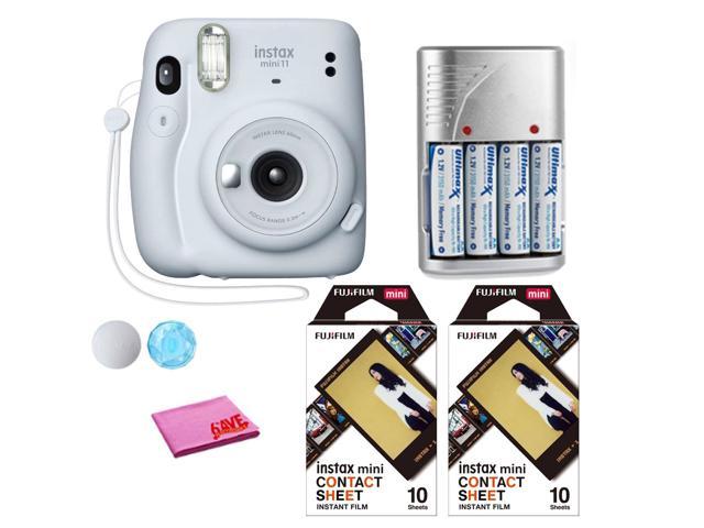 Fujifilm Instax Mini 11 Instant Camera (White) with 20 Contact Films - Newegg.com