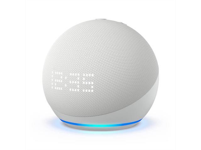 Photo 1 of All-New Echo Dot (5th Gen, 2022 release) with clock | Smart speaker with clock and Alexa | Glacier White