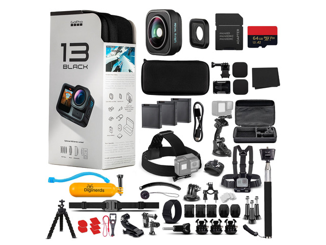 GoPro HERO13 (Black) Ultra Wide Edition - Action Camera + 64GB Card, 50 ...