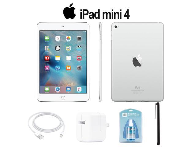 Apple 128gb Ipad Mini 4 Wi Fi Only Silver Essential Accessories Newegg Com