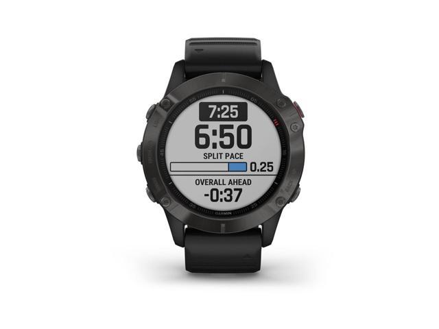 Garmin Fenix 6 Sapphire, Premium Multisport GPS Watch, -Dark Gray with Black Band- (010-02158-10) [753759232740]