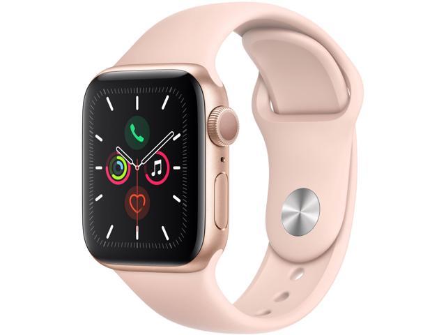 Apple Watch Series 5 (GPS Only, 40mm, Gold Aluminum, Pink Sand Sport Band)