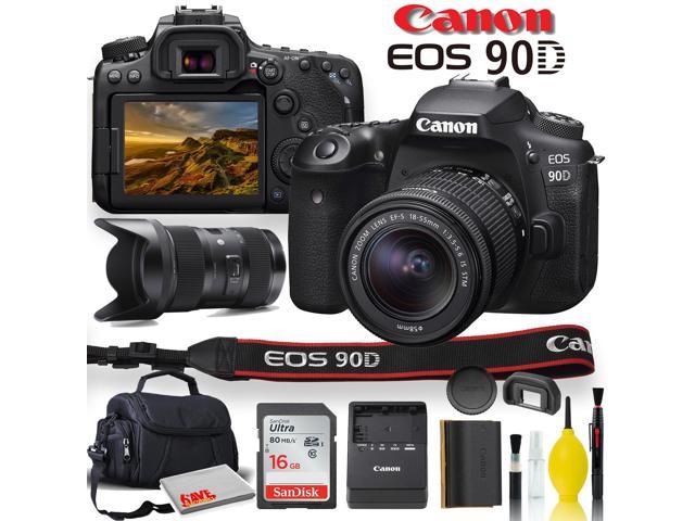 Canon EOS 250D/ Rebel SL3 DSLR Camera with 18-55mm Lens (Black) (3453C002)  + EOS Bag + Sandisk Ultra 64GB Card + Cleaning Set And More 