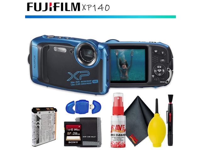 FUJIFILM FinePix XP140 Digital Camera (Sky Blue) + Memory Card Kit