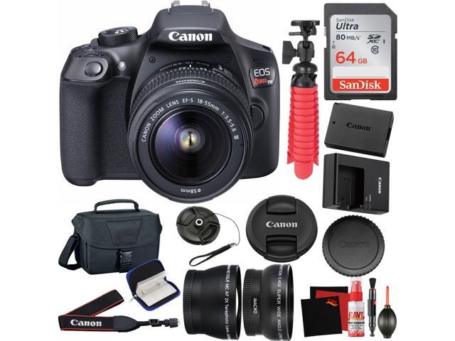Canon Eos Rebel T6 Dslr Camera With 18 55mm And 75 300mm Lenses