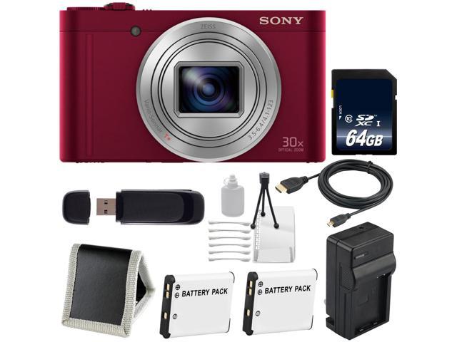 Sony Cyber Shot Dsc Wx500 Digital Camera Red Np Bx1