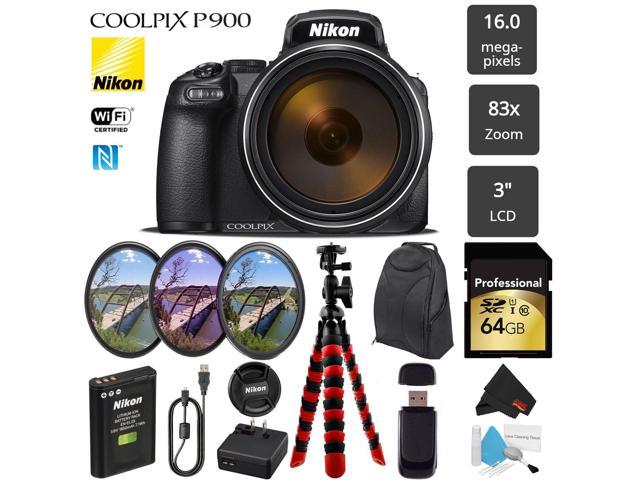 Nikon COOLPIX P900 Digital 16MP Zoom & Built-in Wi-Fi + UV CP FLD Filter Kit - (Intl Model) - Newegg.com