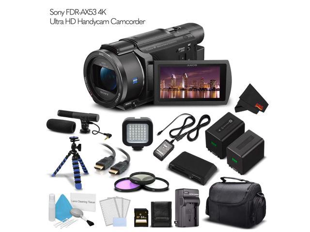 Sony FDR-AX53 4K Ultra HD Handycam Camcorder. (Intl Model) Extra