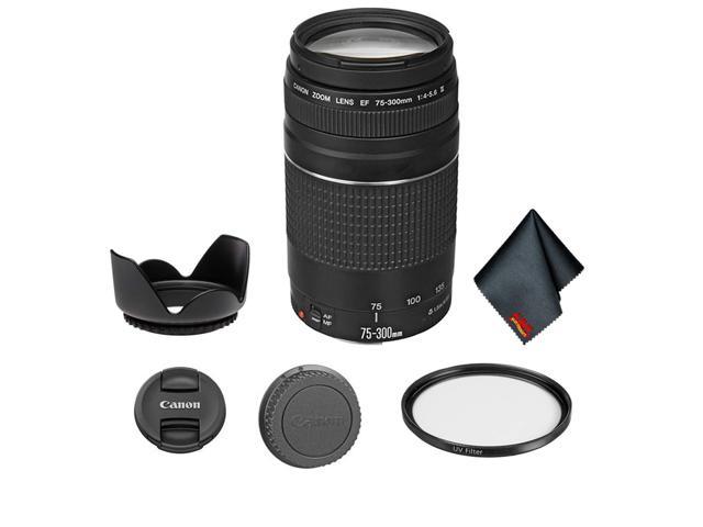 Canon EF 75-300mm f/4-5.6 III Telephoto Zoom Lens with UV Filter Renewed 