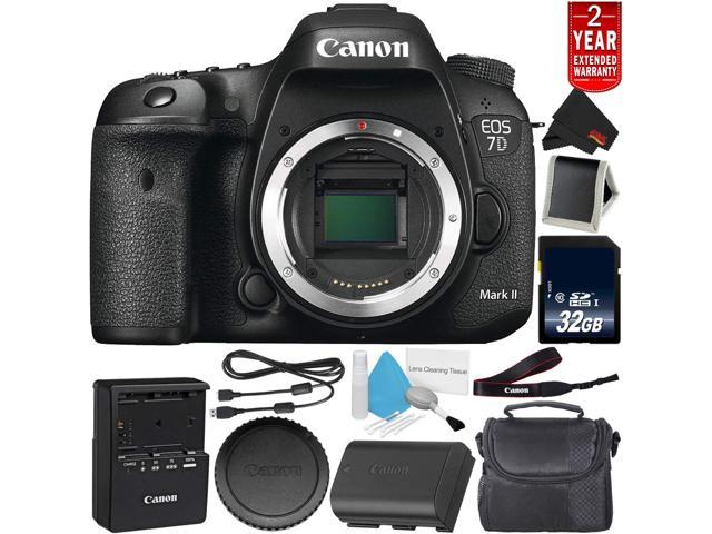 Canon EOS 7D Mark II Digital SLR Camera 9128B002 (Body Only) International  Model - Bundle with 32GB Memory Card Premium Bundle