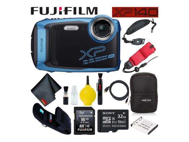 Fujifilm FinePix XP140 Waterproof Digital Camera 600020656 (Sky Blue)  Accessory Bundle Includes Professional Cleaning Ki - Newegg.com