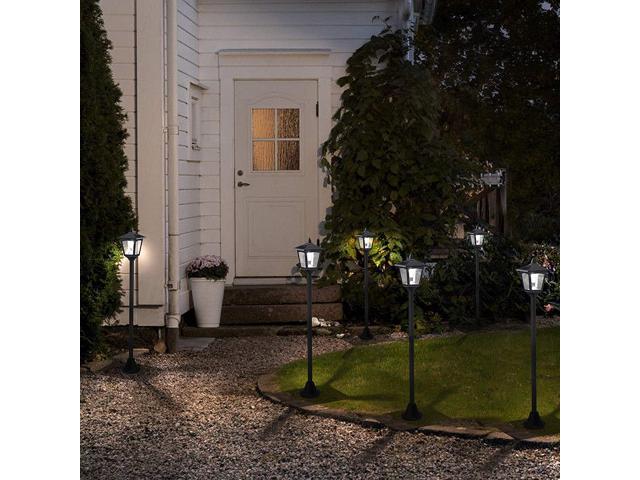 Pathway Solar Powered Vintage Street Lights for Lawn Greluna Solar Lamp Post Lights Outdoor Front/Back Door High 36 Inches Pack of 2 Driveway 