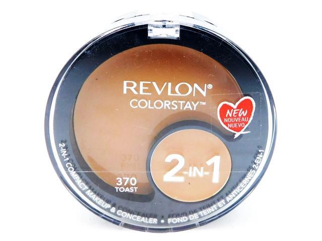 Revlon Colorstay 2 In 1 Compact Makeup Concealer 370 Toast Revlon Colorstay 2 In 1 Compact Makeup