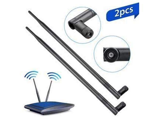 2 x 9dBi Omni WiFi Antennas with RP-SMA Connector for Wireless Network Router 