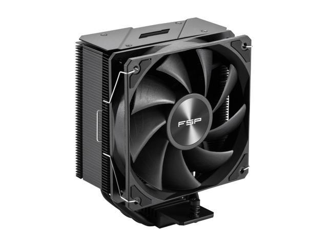 FSP NP5 Black CPU Cooler,120mm Quiet Fan,4 Copper Heat Pipes Compitable with Latest CPU LGA 1851/1700 / 1200 and AM4 / AM5 with 3 Years Warranty (NP5-Black)
