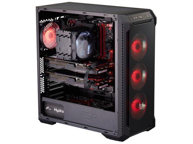 Fsp E Atx Mid Tower Pc Gaming Case With 2 Translucent Tempered