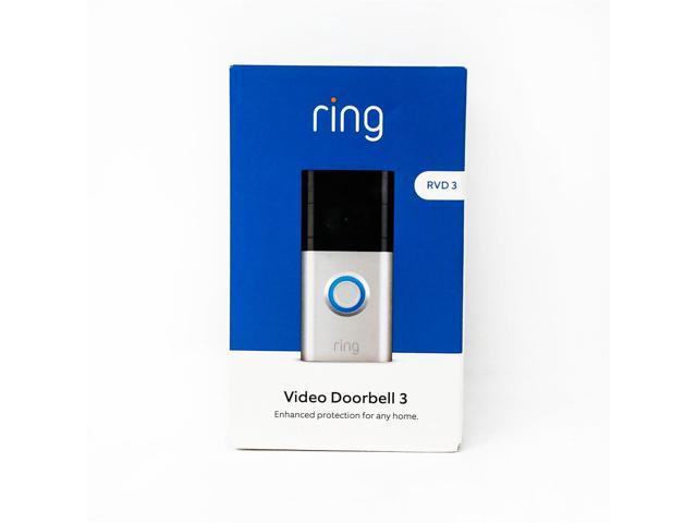 BRAND NEW SEALED Ring RVD 3 Video Door Bell 3 Satin Nickel/Venetian Bronze 