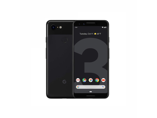 Google Pixel 3 XL 128GB Unlocked 4G LTE 6.3" P-OLED Display 4GB RAM 12.2MP Rear & Dual 8MP+8MP Front Camera Phone - Just Black