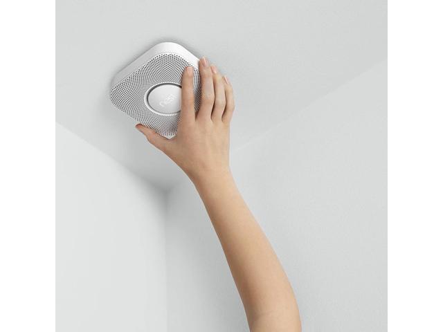 Google Nest Protect S2001lw Smoke And Carbon Monoxide Alarm Wired 120v Smart Alarm With Wi Fi Connectivity White Newegg Com