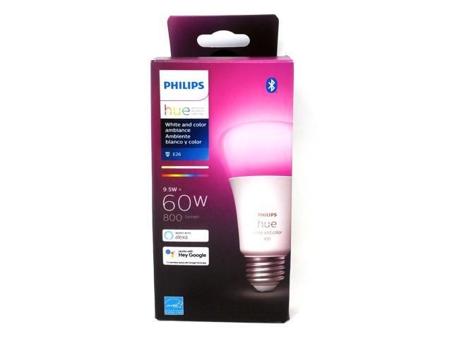 Philips Hue White And Color Ambiance A19 60w Equivalent Dimmable Led Smart Light Bulb 