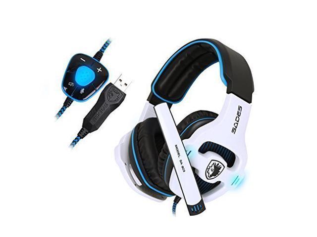 Sades Sa903 Gaming Headset 7 1 Surround Sound Usb Earmuff Headset Pc Stereo Headphone With Microphone Newegg Com