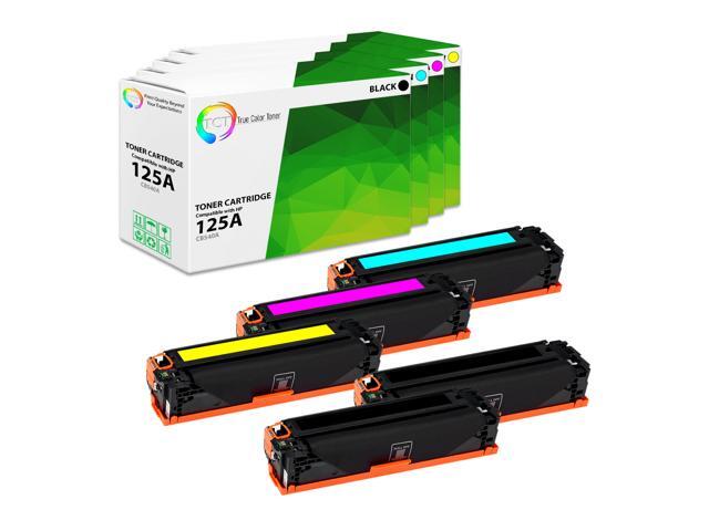 Compatible Toner Cartridges Replacement for HP 125A CB540A CB541A CB542A CB543A Toner Cartridge for HP Color Laserjet CP1215 1515N CP1518NI CM1312NFI Toner,4colors