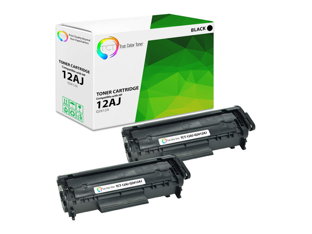 True Color Toner 12AJ Jumbo Toner Cartridge 2 Pack - Premium Compatible ...