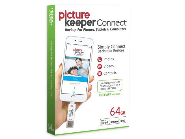 Picture Keeper Connect 64GB Portable Flash Drive iPhone Android