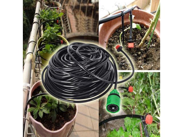 25m Diy Micro Drip Irrigation System Auto Timer Self Plant Watering Garden Hose Newegg Com