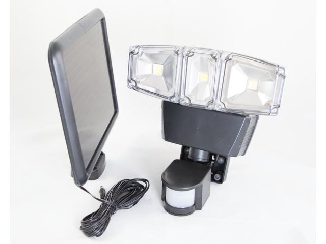 Ultra Bright Cob Led Triple Head Solar Power Motion Sensor Security Ultra Bright Cob Led Triple Head Solar Power Motion Sensor Security Light White With 1000