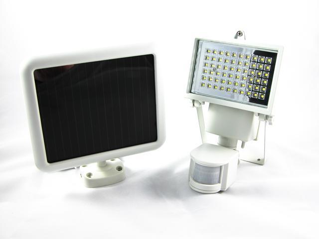 Solar Light Bright 60 Led Outdoor Power Motion Sensor Security Lights Weatherproof For Garden Wall Patio White Newegg Com
