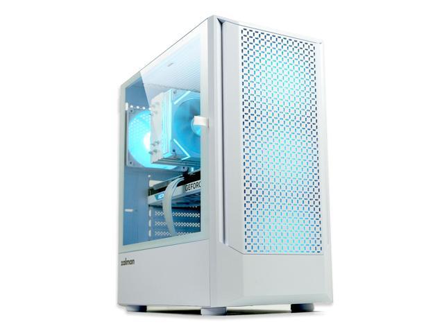 Zalman FIT Mid-Tower ATX RGB Gaming PC Case - 4 x 120mm ARGB Fans Pre-Installed, Tempered Glass Side Panel, USB 3.0, Fits up to 6 x 120mm Fans, 325mm GPU, 360mm Radiator, White