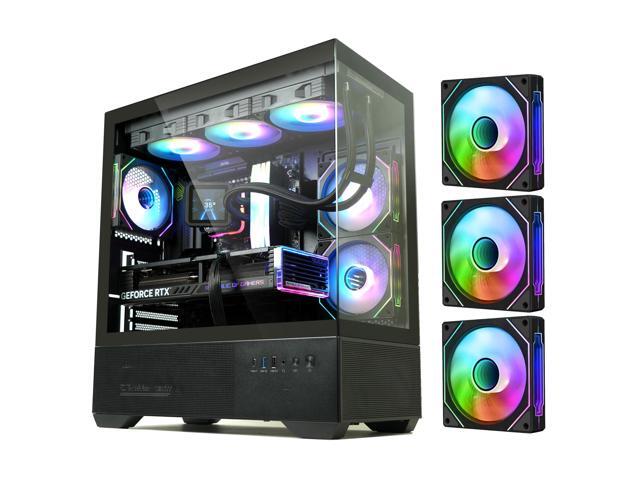 Zalman CHRONIX ATX Mid-Tower PC Case, 3 x PWM ARGB Fans Preinstalled, USB Type-C 3.2, PWM / ARGB Hub Included, Supports 360mm Radiator, Up to 410mm GPU, Black
