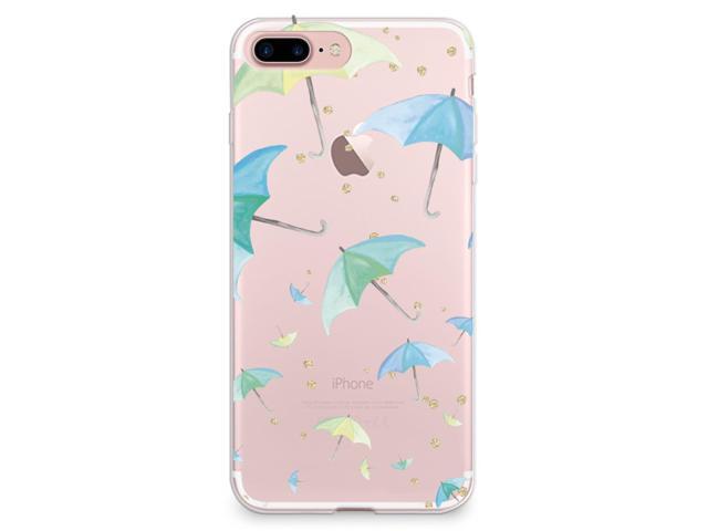 iPhone 8 Plus Case, iPhone 7 Plus Case, CasesByLorraine Colorful Umbrella Pattern Clear Transparent Case Flexible TPU Soft Gel Protective Cover for iPhone 8 Plus Case, iPhone 7 Plus Case, CasesByLorraine Colorful Umbrella Pattern Clear Transparent Case Flexible TPU Soft Gel Protective Cover for