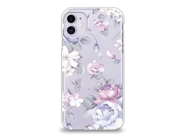 Casesbylorraine Iphone 11 6 1 Inch Case Purple Floral Flower Clear Transparent Case Flexible Tpu Soft Gel Protective Cover For Apple Iphone 11 19 I33 Newegg Com