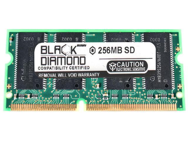 256MB Memory RAM for Fujitsu LifeBook C-6651, C-7651, C-7661, E6624, E6634  144pin PC133 133MHz SDRAM SO-DIMM Black Diamond Memory Module Upgrade