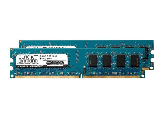 4GB 2X2GB Memory RAM for HP Pavilion PCs P6044sc 240pin PC2-6400 800MHz DDR2 DIMM Black Diamond Memory Module Upgrade 