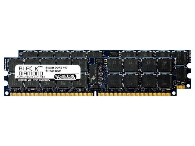 8GB 2X4GB Memory RAM for Dell PowerEdge 1850, 2850, SC1420 (1420SC), SC1425 (1425SC), 2800 240pin PC2-3200 400MHz DDR2 RDIMM Black Diamond Memory Module Upgrade