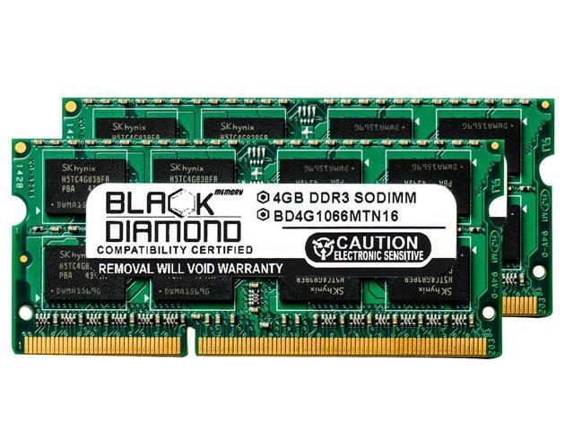 8GB 2X4GB Memory RAM for Gateway NV Series nv7925u 204pin 1066MHz PC3-8500 DDR3 SO-DIMM Black Diamond Memory Module Upgrade 