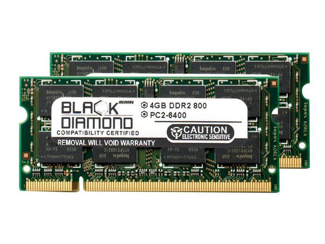 8GB 2X4GB Memory RAM for Dell Vostro Laptop 1720 200pin 800MHz PC2-6400  DDR2 SO-DIMM Black Diamond Memory Module Upgrade
