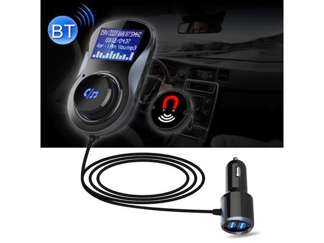 Wireless Car Bluetooth FM Transmitter with USB Charger Hands-Free Call 1.4 inch