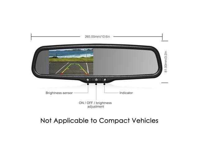 Auto-Vox T2 4.3” LCD Rear View Mirror Monitor Night Vision Backup Camera Kit