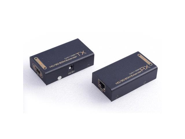 HDMI-CAT-HDMI Extender CAT-6 cable between Rx and TX Up to 60 Meters